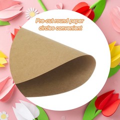 60 PCS Khaki Color Circle Cutouts Paper 10 Inch Round Cutouts