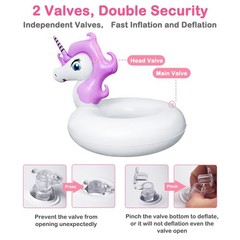 Unicorn Pool Float, Pool Floats for Kids Inflatable Unicorn Float for Pool Ki…