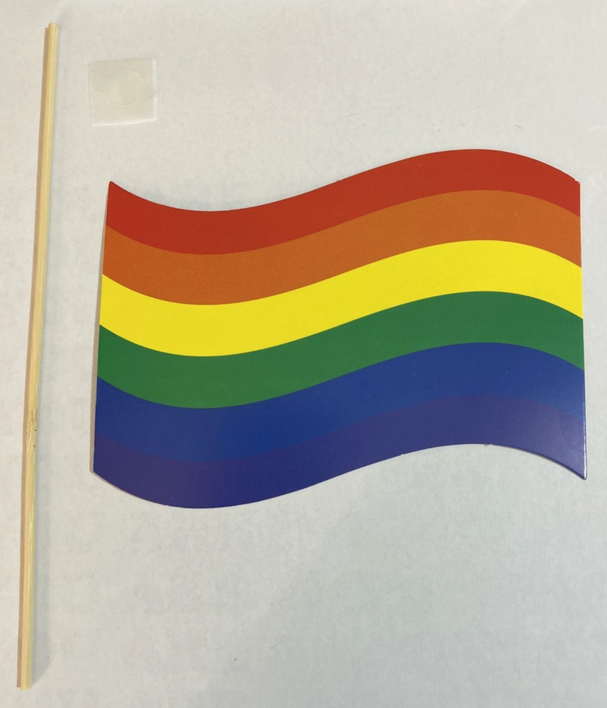 Rainbow Photo Prop/Decor, Includes 7.75” Stick/Adhesive, 5.5”x3.75”, Cardstock