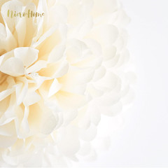 Boho Wedding Decorations, 28PCS Rustic Neutral Creamy White Tissue Paper Pom Pom