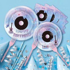 Music Themed Disposable Birthday Tableware (Plates, Napkins, Forks)