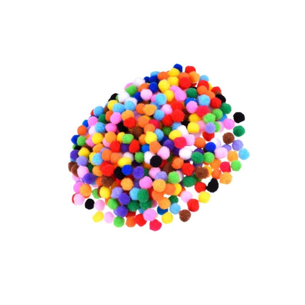 2000 PCS 8mm Multicolor Mixed Color Art Craft Pom Poms Balls DIY Party Decor