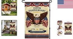 Weather-Resistant 250th Anniversary Garden Flag for Independence Day Events