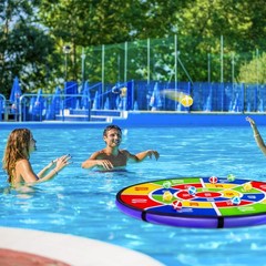 28 Inch Inflatable Dart Board Pool Game with Sticky Balls, Swimming Pool Wate…