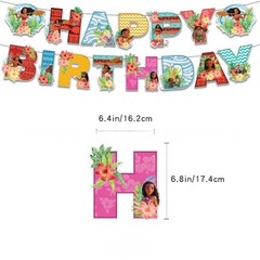 Moana Theme Birthday Party Supplies Set Balloon Banner Cake Toppers