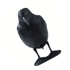Realistic Raven Decoy for Pigeon Deterrence Balcony Garden 35×32.5x22cm