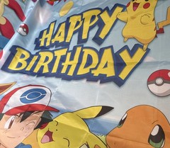 Pokémon Happy Birthday Theme Backdrop Banner 70×42 Big Banner