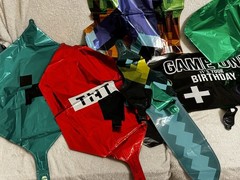 Minecraft Themed Game On Your Birthday Party Decoration Set Balloons Banners