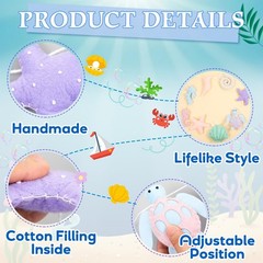 Under The Sea Decorations for Home, Seashell Felt Garland 4.9 ft Handmade Bea…