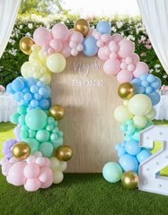 Rainbow Balloon Garland Kit 181Pcs Macaron Easter Balloon Arch Kit, Pastel