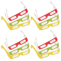 36Pcs Unique 3D Effect Paper Eyewear for Carnival and Holiday Party Decorations