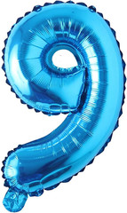16″ Inch Single Blue Alphabet Letter Number Balloons Aluminum Hanging Foil Film