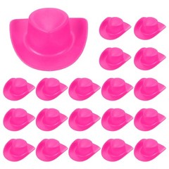 PATIKIL Mini Cowboy Hat, Plastic Rose Red Tiny Cowboy Cow Girl Hats Mini Party H