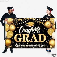 XtraLarge Congrats Grad Banner – 72×44 Inch | Graduation Banner, Congratulations