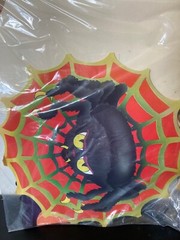 Lot 2 Halloween Hanging Decoration Spider Vintage Paper Fantasies NOS Denmark