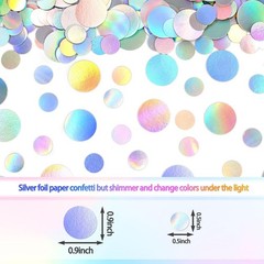 400 PCS Iridescent Circle Dots Round Table Scatter Birthday Confetti