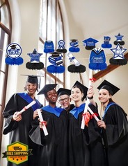 Adeyoo blue graduation table decor