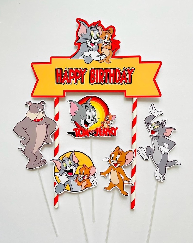 Happy Birthday Tom and Jerry Cake Topper