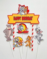 Happy Birthday Tom and Jerry Cake Topper