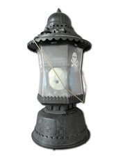 Halloween Skull Lantern Light Up Not Working Hanging Grey Spooky Prop