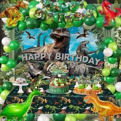 Dinosaur Birthday Party Decorations Kit for Boys – Dino Party Supplies with Tabl