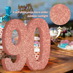 90th Birthday Decorations for Women90th Anniversary DecorationsRose Gold Glit…