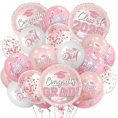 Pink and Rose Gold Graduation Balloons Graduation Decorations 2026, 51Pcs Gra…
