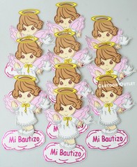 10 PINK FOAM ANGELS BAPTISM DECORATION CENTERPIECE RECUERDOS 9″ TALL Bautizo