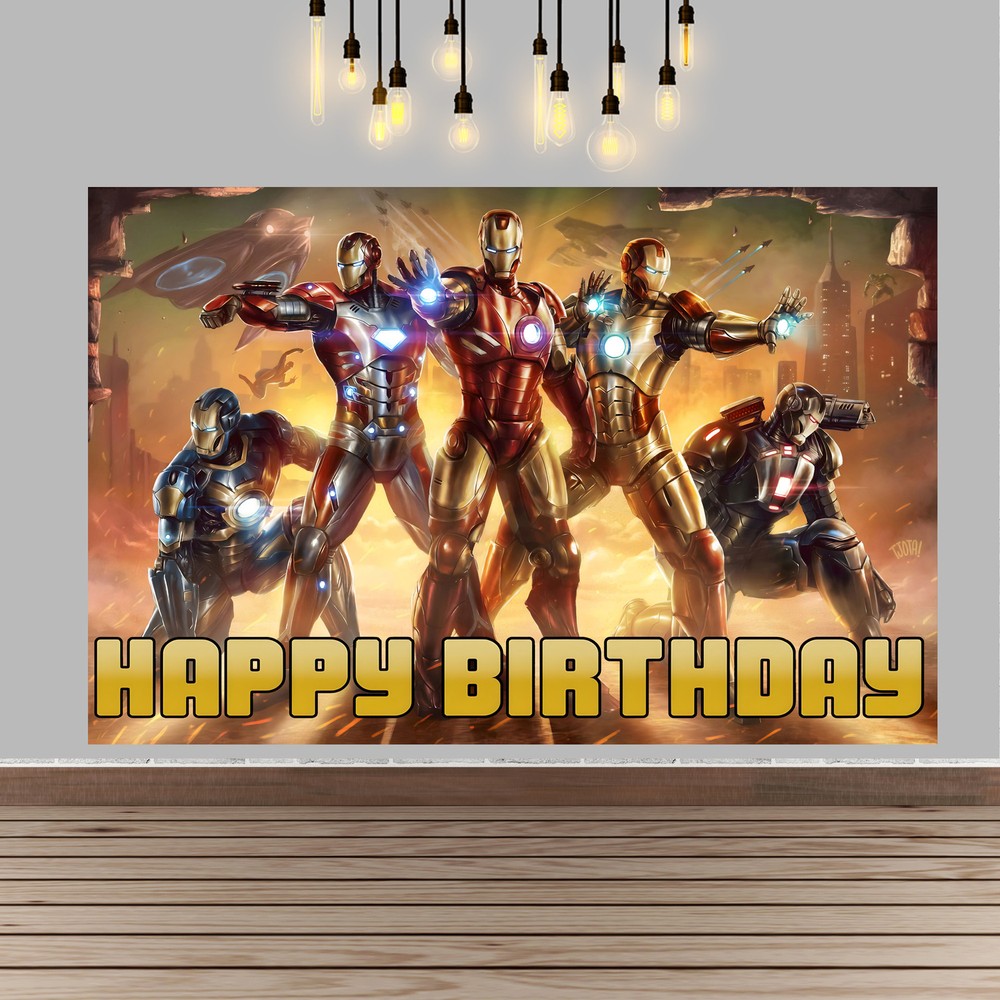 Avengers Spiderman Hulk Backdrop Birthday Party Banner Studio Home Background