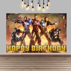 Avengers Spiderman Hulk Backdrop Birthday Party Banner Studio Home Background