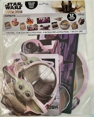 Star Wars The Mandalorian Scene (12 Piece Cutouts) Party Room Decorating Pack FS