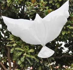 5, Pack White Peace Dove Memorial Or Celebration Balloon