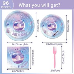 Music 2 Themed Disposable Birthday Tableware (Plates, Napkins, Forks)