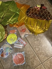 Thanksgiving and Fall Party Decoration Set Mylar Ballon’s, Table Decor, Banners