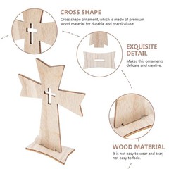 20 PCS Wooden Crosses Table Centerpieces Standing DIY Craft 4.33×3.14 Inch