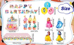 Disney Princess Party Decoration Birthday Cake Topper Latex Foil Balloon Banner