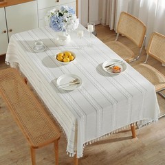 meioro Rustic Table Cloth, Rectangle Textured Cotton Linen Fabric Tablecloth …