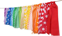 Rainbow Background Banner for Party Decor – Colorful Striped Garland Fabric, Bir