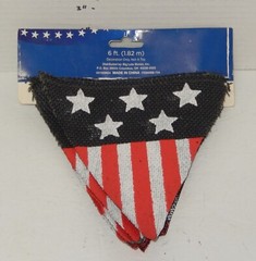 USA Patriotic Burlap Banner Stars Stripes Red White Blue July 4th Veterans Day