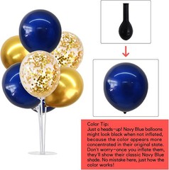 Versatile Navy Blue Gold Balloon Stand Kit – Perfect for Celebrations & Events