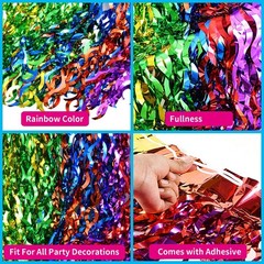 Fiesta Table Skirts Metallic Tinsel Fringe 2 Packs Cinco De Mayo Decor, New, USA