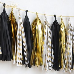 NICROLANDEE Black Gold Graduation Party 13.5 inches, and