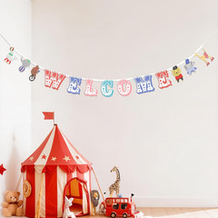 Circus Theme Party Decorations Carnival Welcome Banner Kids Birthday Decorations