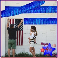2 Pack 10 Feet Glitter Royal Blue Parade Float Decorations for Trailer Car, G…
