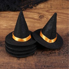 10Pcs Miniature Witch Hat Wine Bottle Caps Halloween Witch Hats Witch Decor