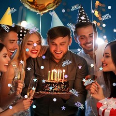 Birthday Confetti Table Decorations Glitter Metallic Colorful Party DIY Crafts