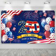 250Th Anniversary American Backdrop, 4Th of July Party Decorations,1776-2026 250