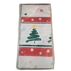 Table Cover Vintage Sealed Christmas Tree Tablecloth 54″ x 102″ Crepe Paper