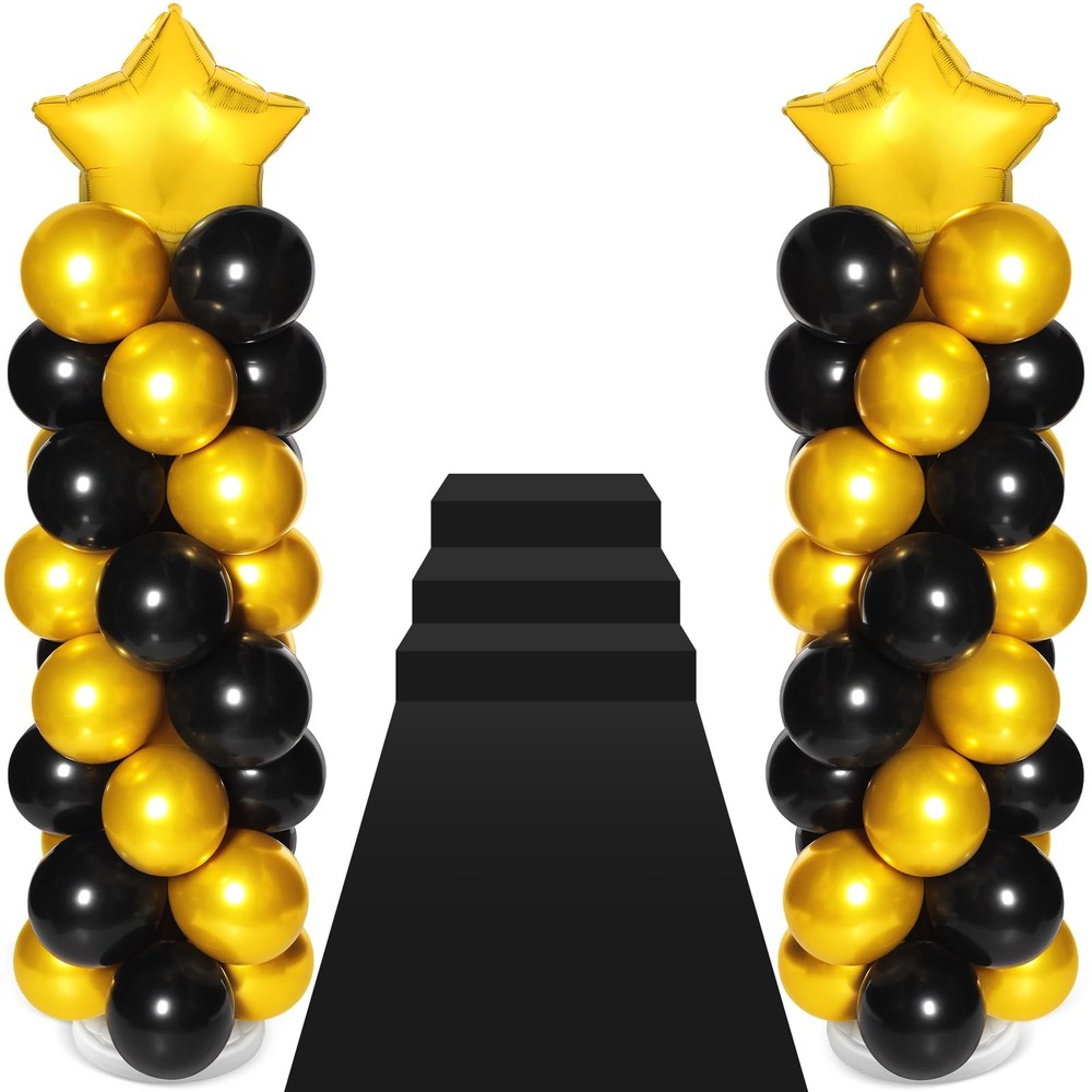 2 Sets of Balloon Column Stand Kit with 2 Star Balloons 100 Latex Balloons 2 …