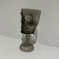 Halloween Black Skull Skeleton Plastic Cup Set 3 Wine glasses, 3 Goblets, 8 Cups
